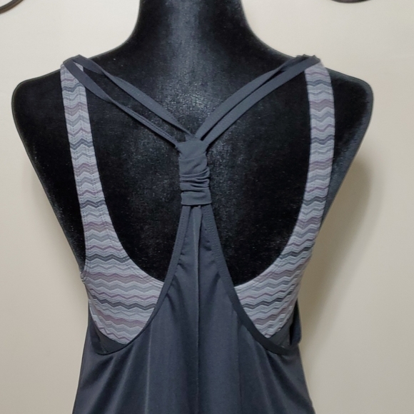 Athleta Black Jacquard Back-Tie Blousy Tankini - Picture 7 of 9